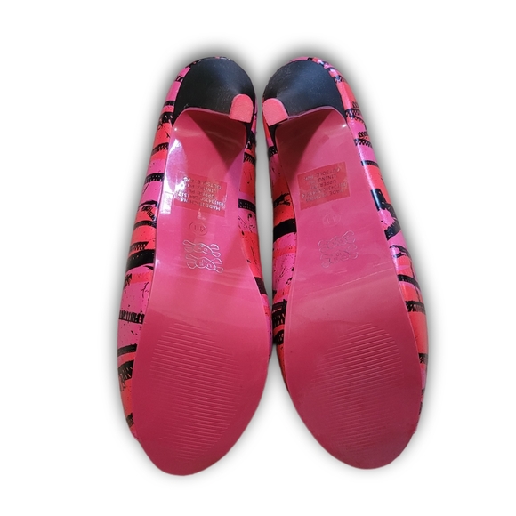 Abbey Dawn Hot Pink Zip It Platform Stiletto Heels NIB - Picture 6 of 8
